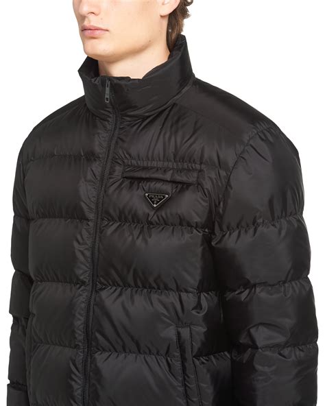 prada re nylon jacket women's|prada nylon cropped puffer jacket.